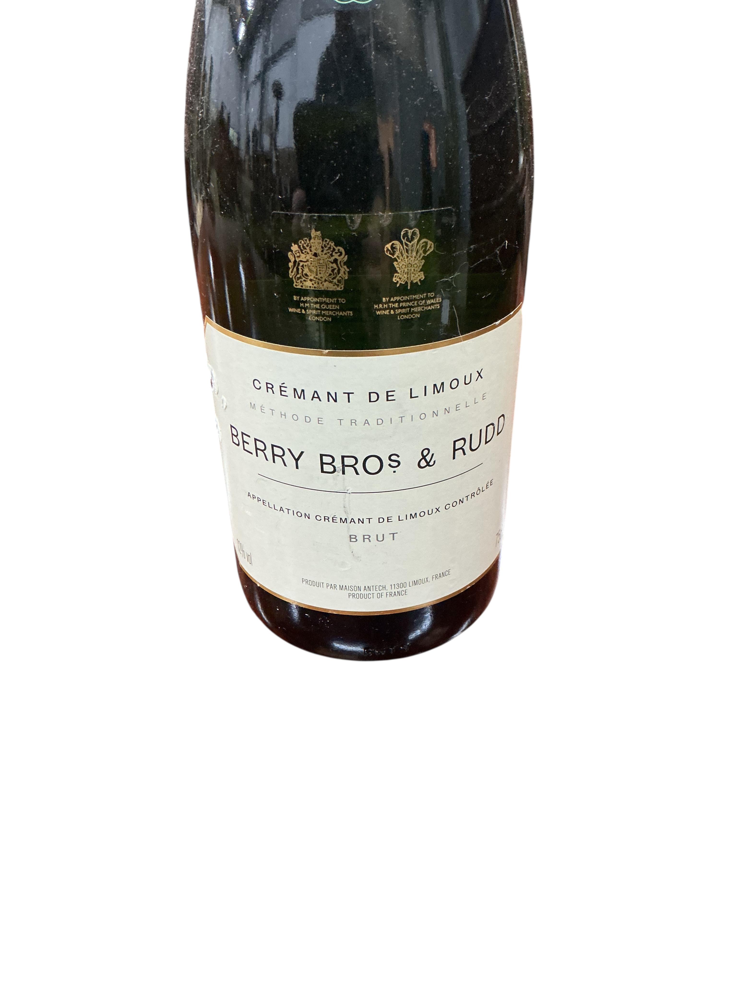 Fourteen bottles of Berry Bros and Rudd Crement De Limoux. (Provenance, surplus stock from a local wedding company)